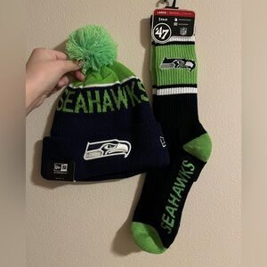 SOLD Seattle Seahawks Gear Socks & Beanie